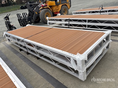 Quantity of (2) 2025 BYT BDF410 4 ft x 12 ft Aluminum Boat Dock Section Kit (Unused)