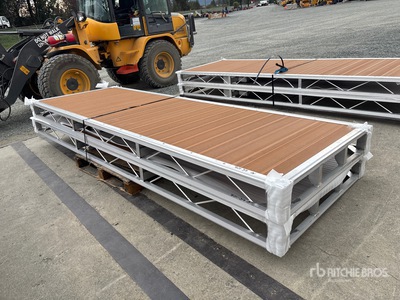 Quantity of (2) 2025 BYT BDF410 4 ft x 12 ft Aluminum Boat Dock Section Kit (Unused)