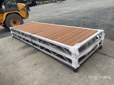 Quantity of (2) 2025 BYT BDF410 4 ft x 12 ft Aluminum Boat Dock Section Kit (Unused)