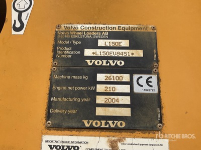 2004 Volvo L150E Wheel Loader