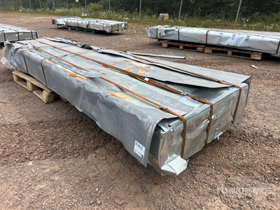 Quantity of (500) 12 ft Grey Steel Roofing