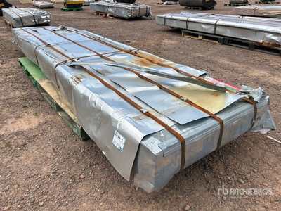 Quantity of (341) 14 ft Red Steel Roofing