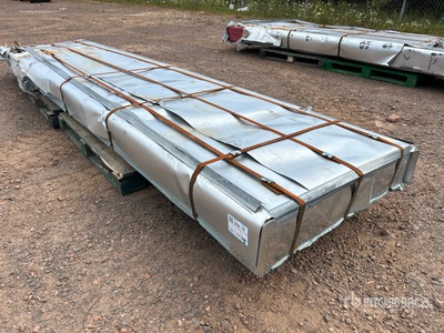 Quantity of (340) 14 ft White Steel Roofing