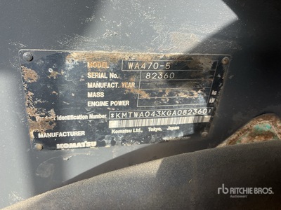 2017 Komatsu WA470-5 Wheel Loader