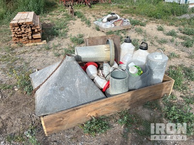 1 Skid assorted chicken feeders and waters