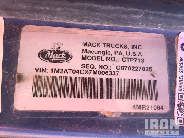 CAMIóN REVOLVEDOR 2007 MACK MCNEILUS 10.5 CYD