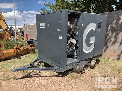 2013 Atlas G160-125 931 cfm Mobile Rotary Screw Air Compressor