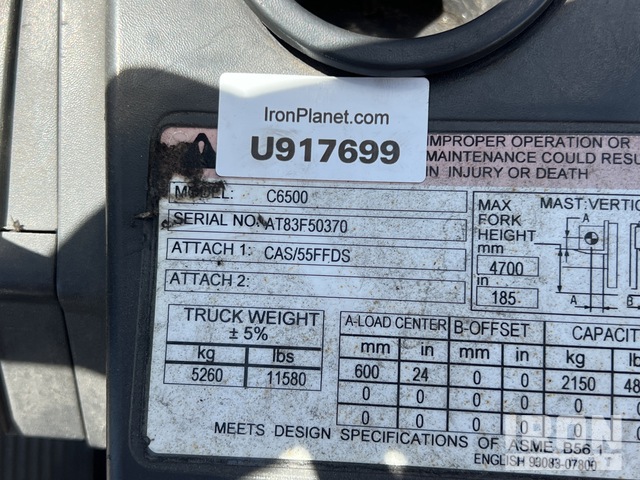 MONTACARGAS CATERPILLAR C6500