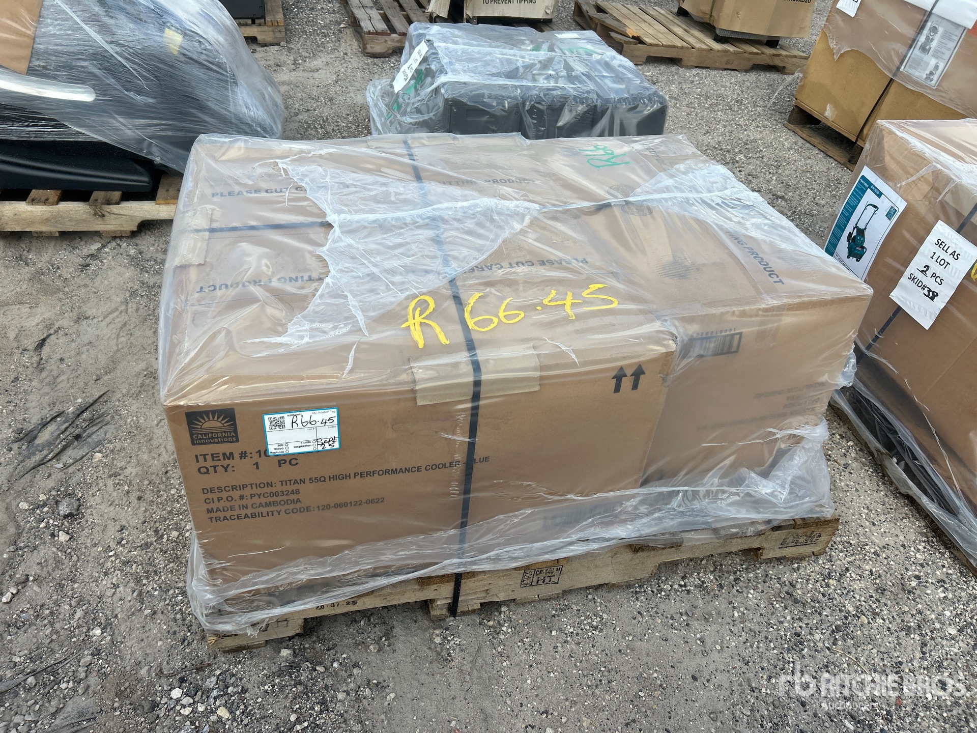 Quantity of (3) Titan 55 Quart Roto Moded High Performance Coolers