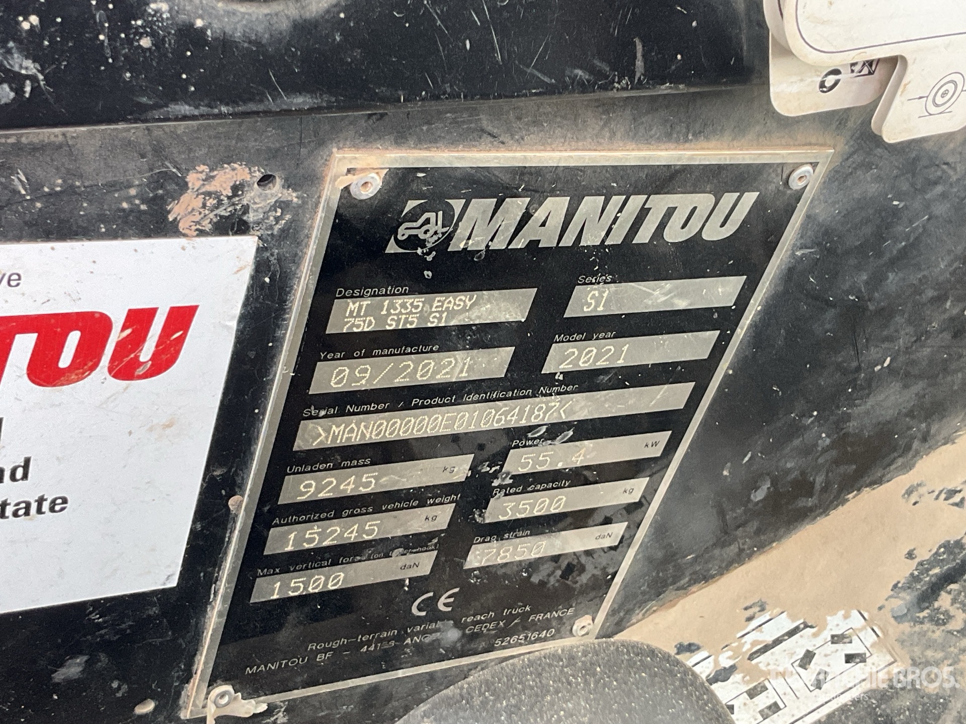 2021 Manitou MT1335 Telehandler