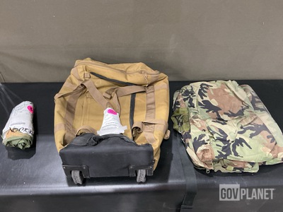(117) Clothing Bags, (18) Duffel Bags, (60) Barracks Bags & Assorted Items