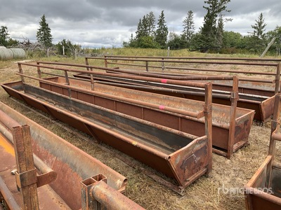 Quantity of (4) Arcrite Welding 30 ft Bunk Livestock Feeder