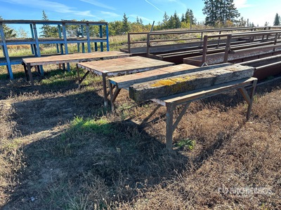Quantity of (3) Steel Tables Varios, tienda, almacen, consumidor