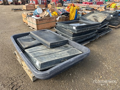 Quantity of (3) Pallets of Assorted Spill Trays ورش و مخازن متنوعة