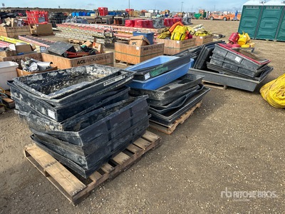 Quantity of (4) Pallets of Assorted Spill Trays ورش و مخازن متنوعة