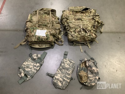 (7) Large Field Pack Sets, (53) Waist Packs & Assorted Items