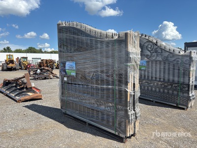 Quantity of (3) Greatbear Dual Swing 14 ft Wrought Iron Bi-Parting Driveway Gate (Unused)