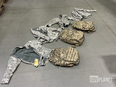 (5) Medium Rucksacks, (6) Camouflage Jackets & Assorted Items