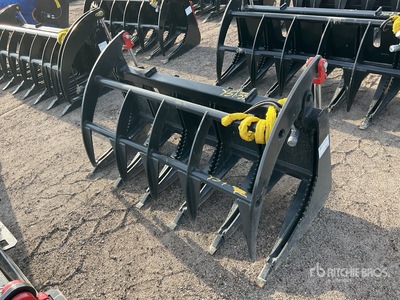 Mid-State 60 in 60 In E-Series Skid Steer Root Rake (Unused)
