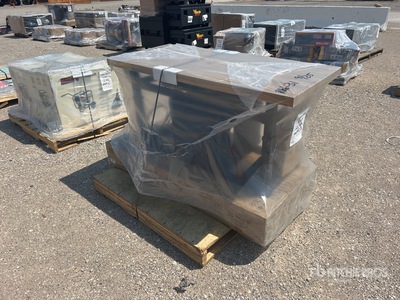 Quantity of (2) 55 In Rectangle Propane Adjustable Height Fire Pit Table (Unused)