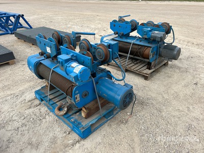 Quantity of (2) Shaw-Box 10 Ton Overhead Hoists Varios. Industrial