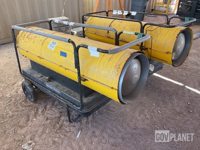 (2) Master MH-600T-KFA Kerosene Forced Air Heaters