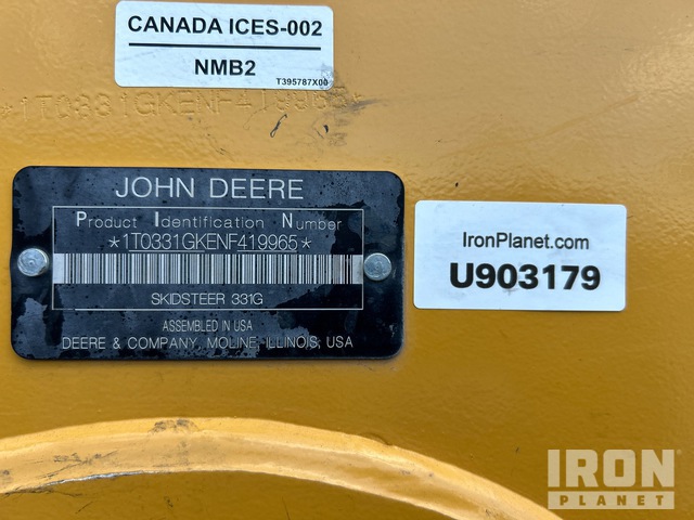 MINI CARGADOR SOBRE ORUGAS 2022 JOHN DEERE 331G