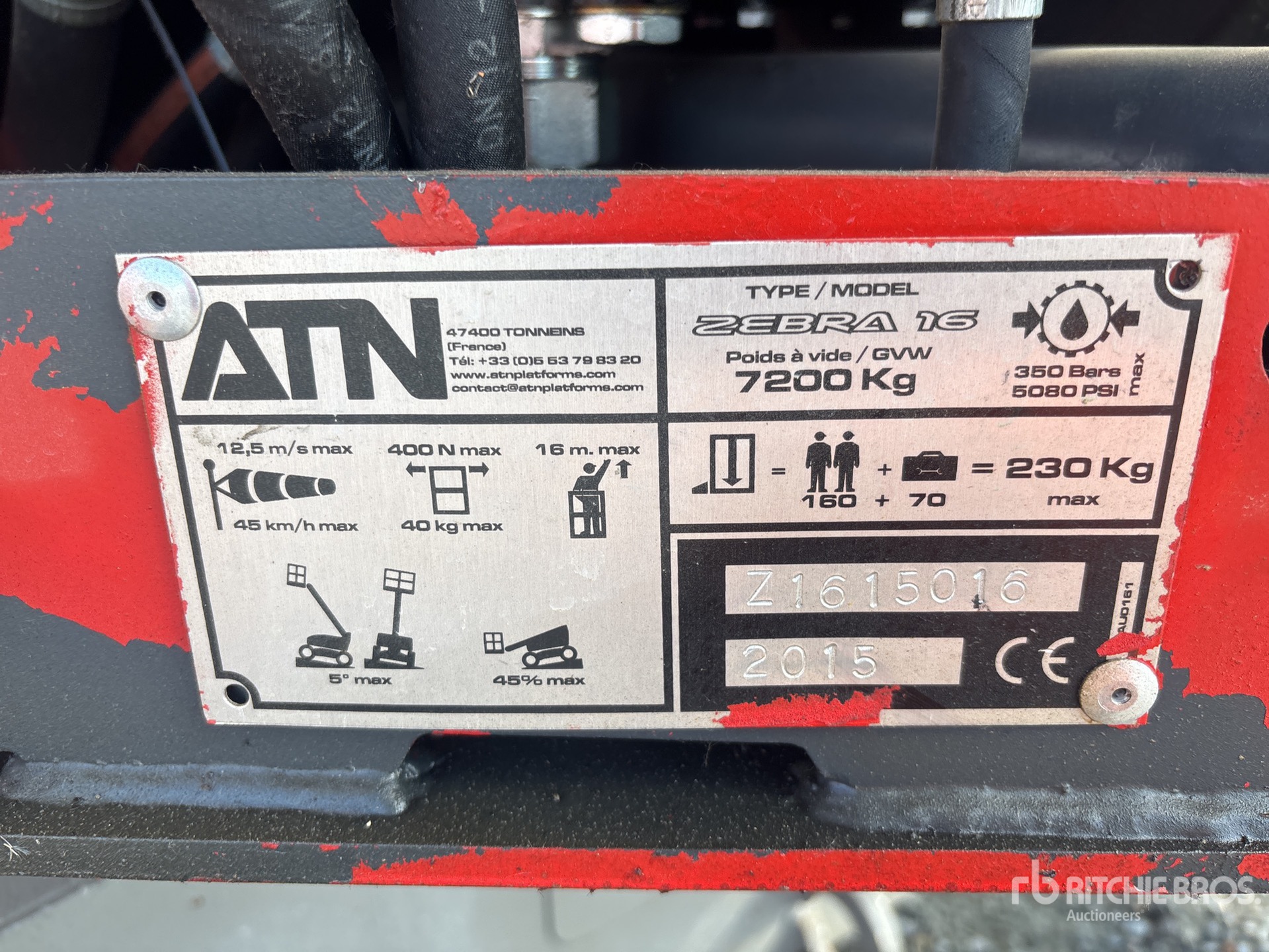 2015 Atn Zebra 16 Articulating Boom Lift