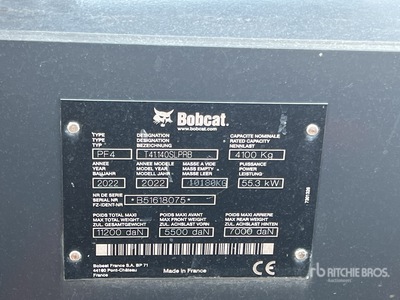 2022 Bobcat T41.140 SLPRB Chariot Telescopique を見 Telehandler