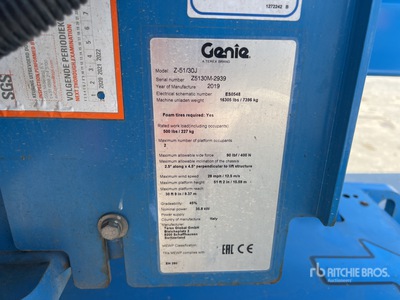 2019 Genie Z-51/30J 4WD Nacelle Articulee Podnośnik Przegubowy