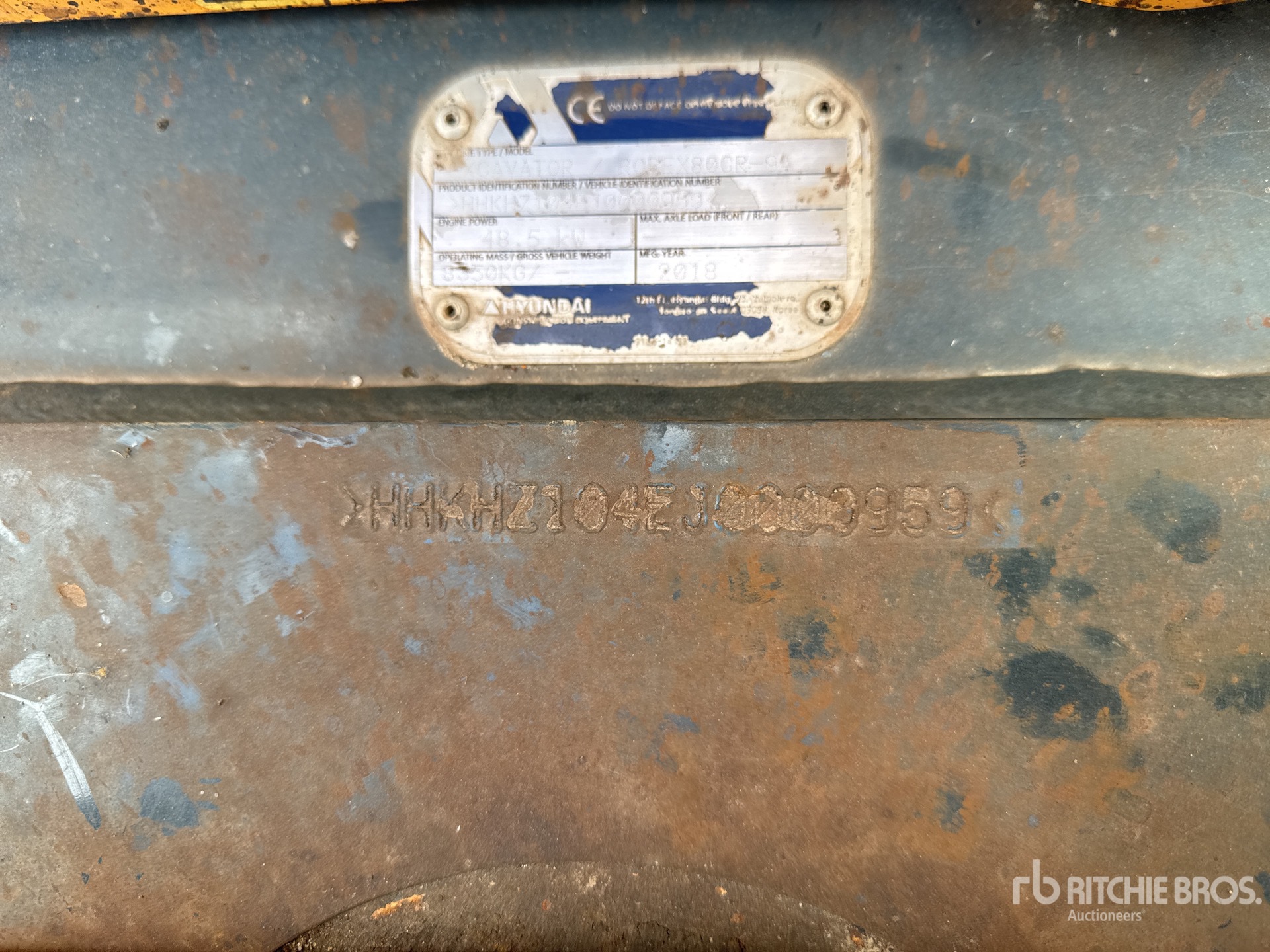 2018 Hyundai R80CR-9A Pelle Sur Chenilles Excavatrice sur chenilles