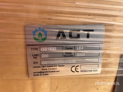 2025 AGT DGS1500-H Hydraulic Wood Chipper (Unused)