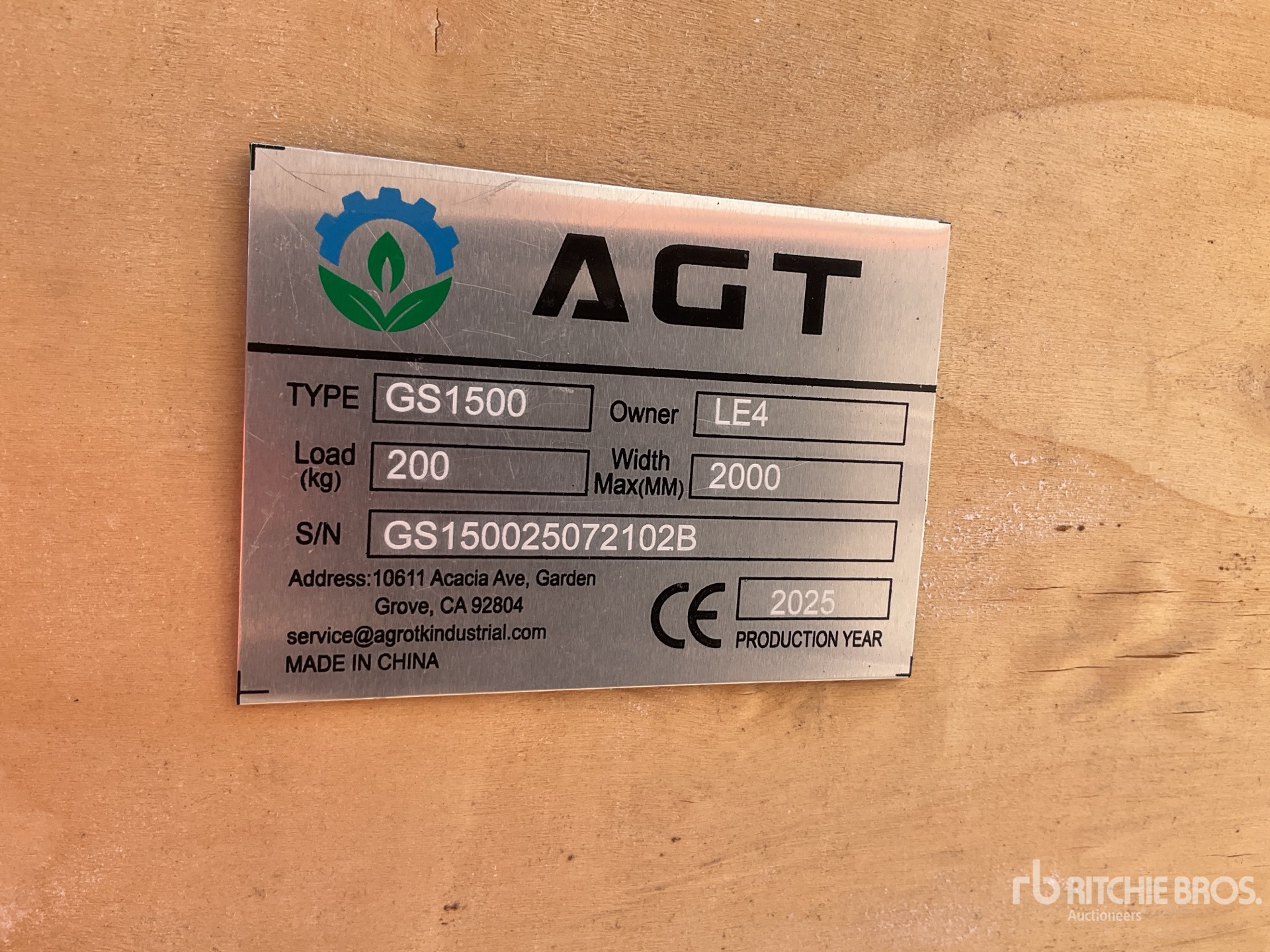 2025 AGT DGS1500-H Hydraulic Wood Chipper (Unused)