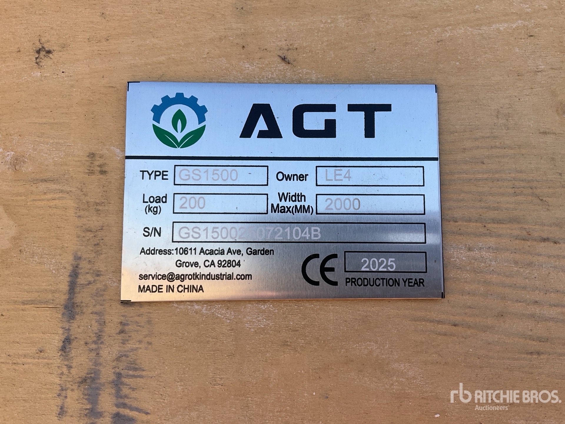 2025 AGT DGS1500-H Hydraulic Wood Chipper (Unused)