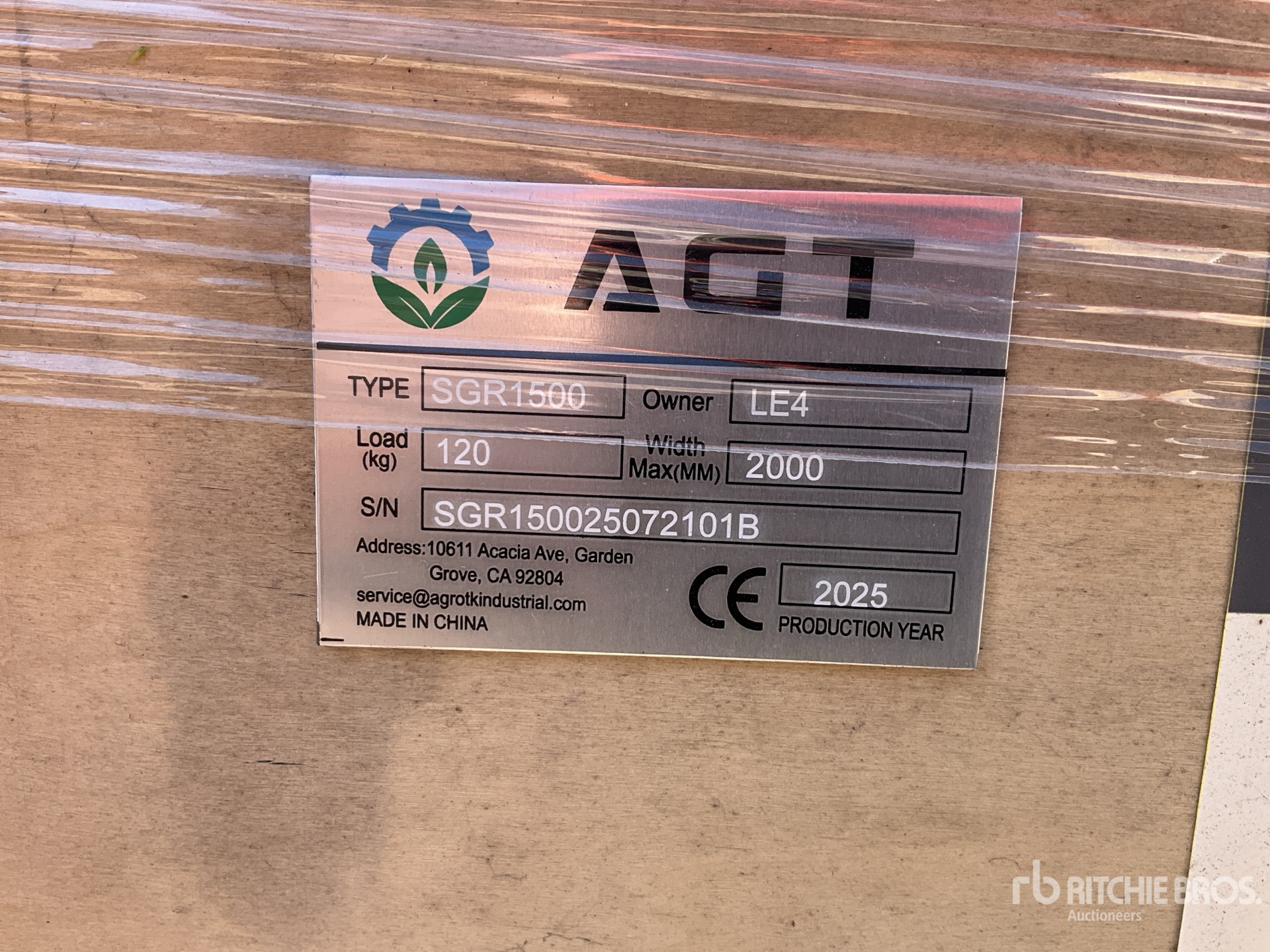 2025 AGT SGR1500 Walk-Behind Stump Grinder (Unused)