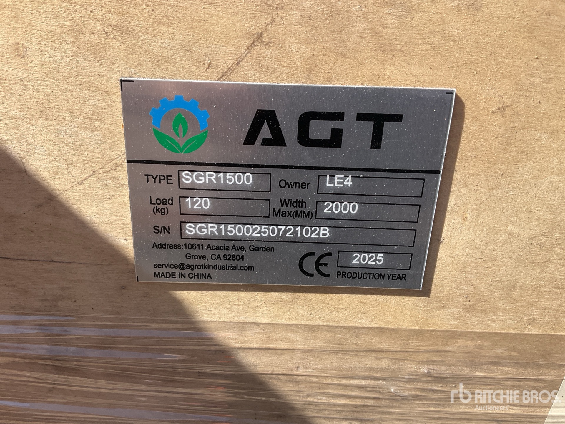 2025 AGT SGR1500 Walk-Behind Stump Grinder (Unused)