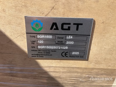 2025 AGT SGR1500 Walk-Behind Stump Grinder (Unused)