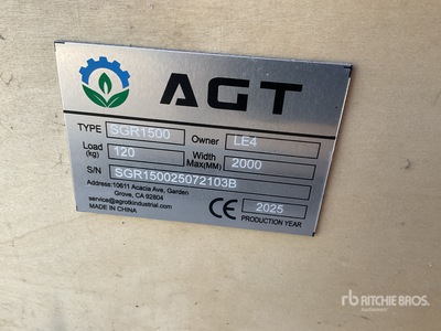 2025 AGT SGR1500 Walk-Behind Stump Grinder (Unused)