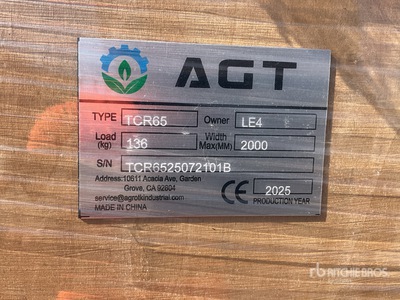 2025 AGT TCR650 Walk-Behind Grabenfräse (Unused)