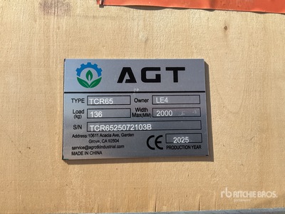 2025 AGT TCR650 Walk-Behind Scavatrincea (Unused)