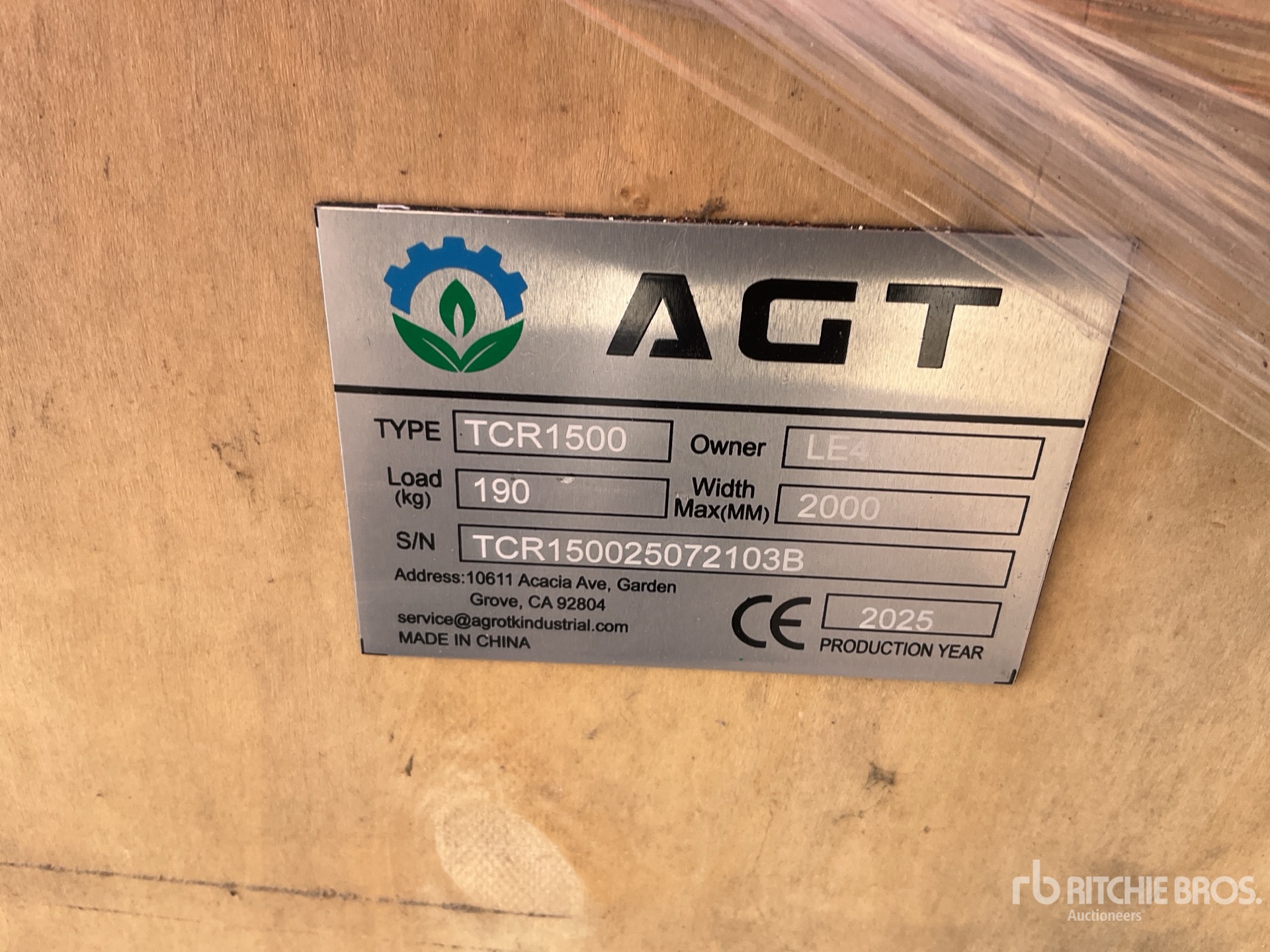 2025 AGT TCR1500 Walk-Behind Trencher (Unused)