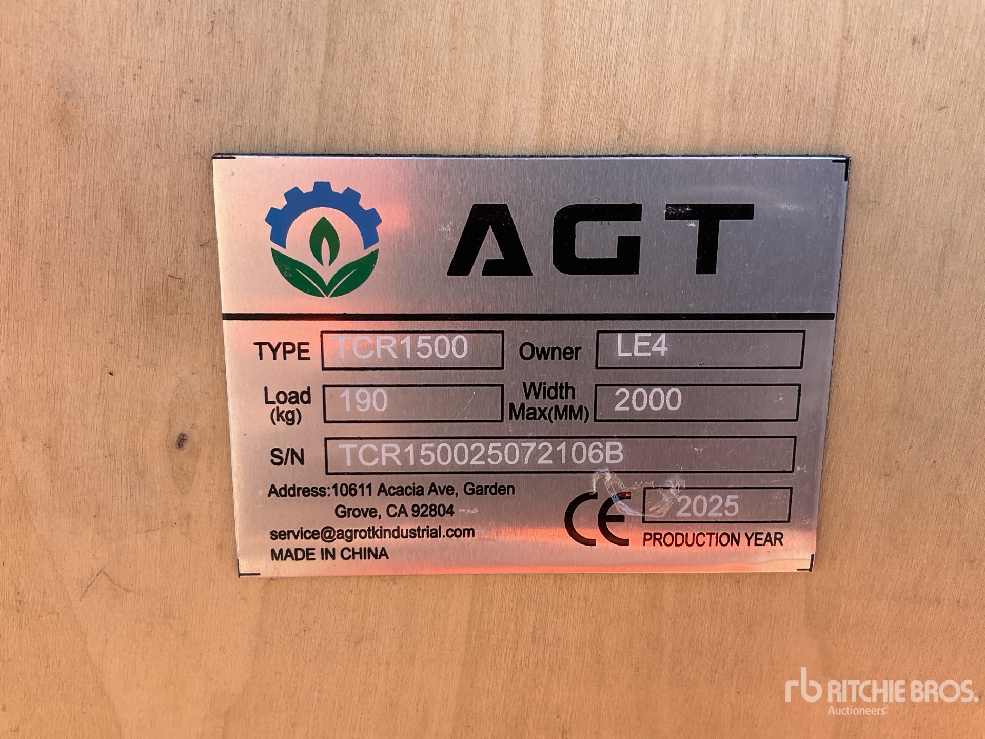 2025 AGT TCR1500 Walk-Behind Trencher (Unused)