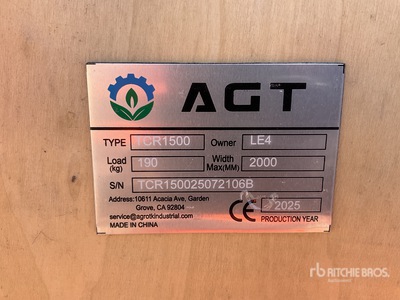 2025 AGT TCR1500 Walk-Behind Grabenfräse (Unused)
