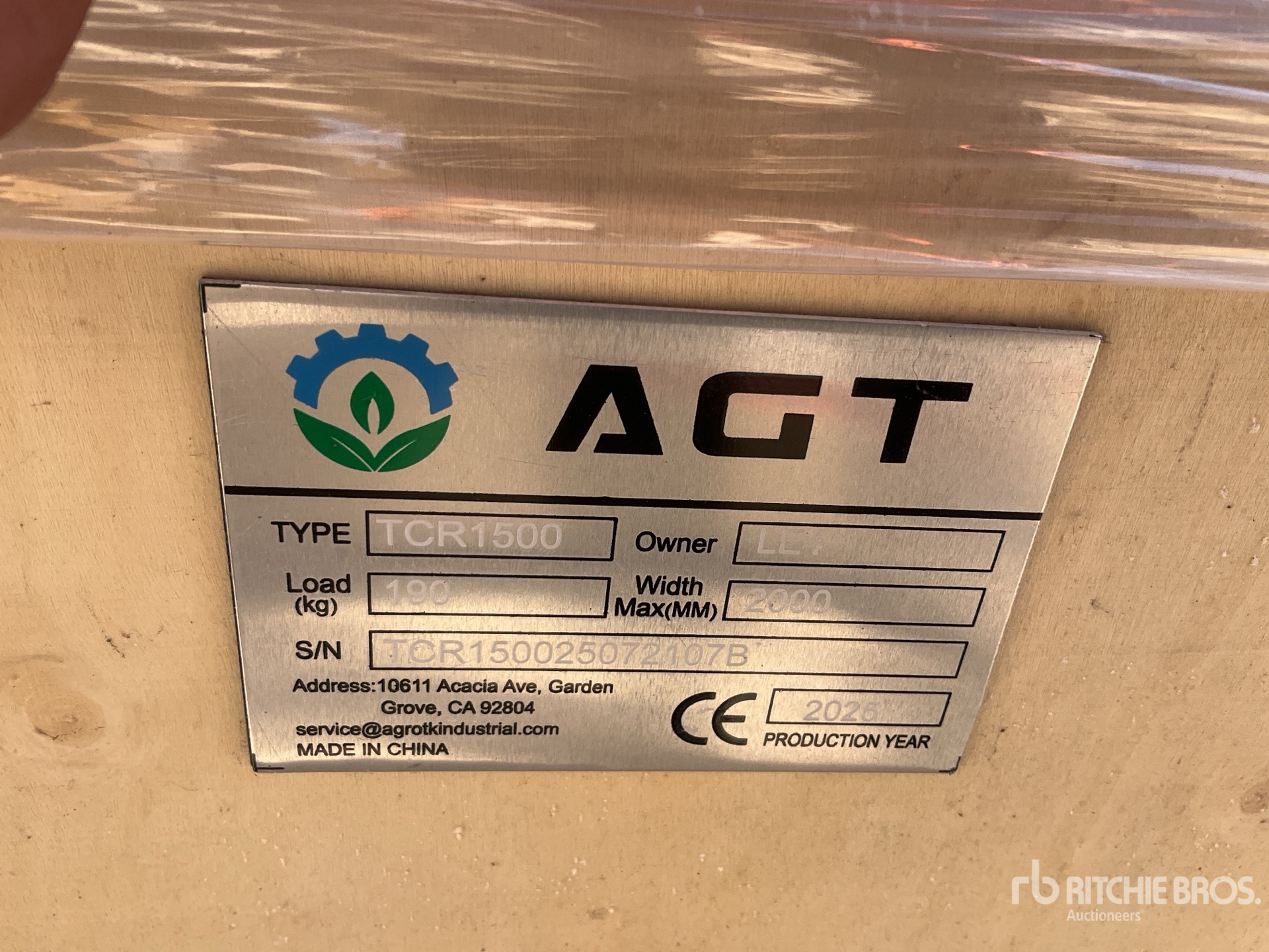 2025 AGT TCR1500 Walk-Behind Trencher (Unused)