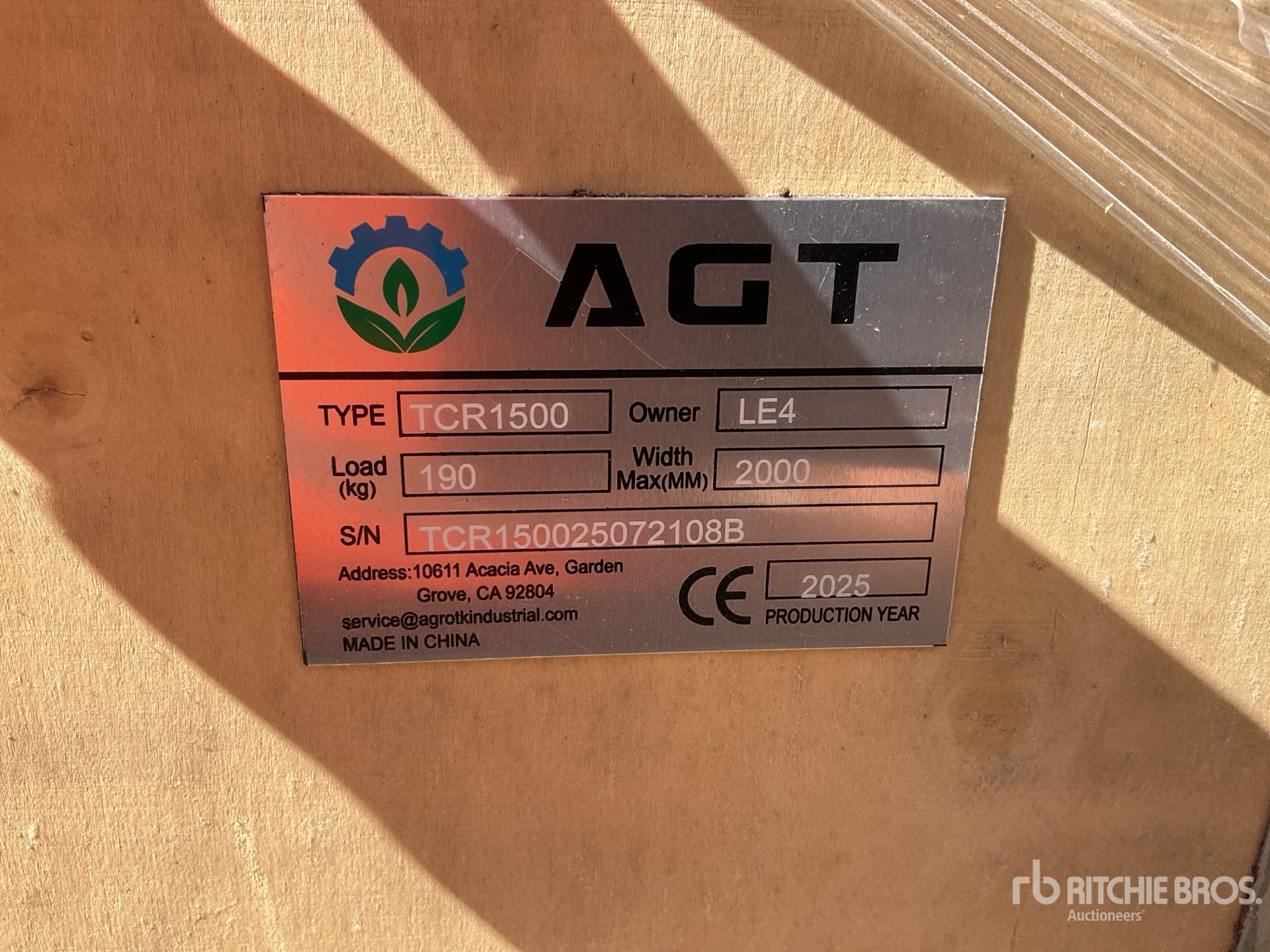 2025 AGT TCR1500 Walk-Behind Trencher (Unused)