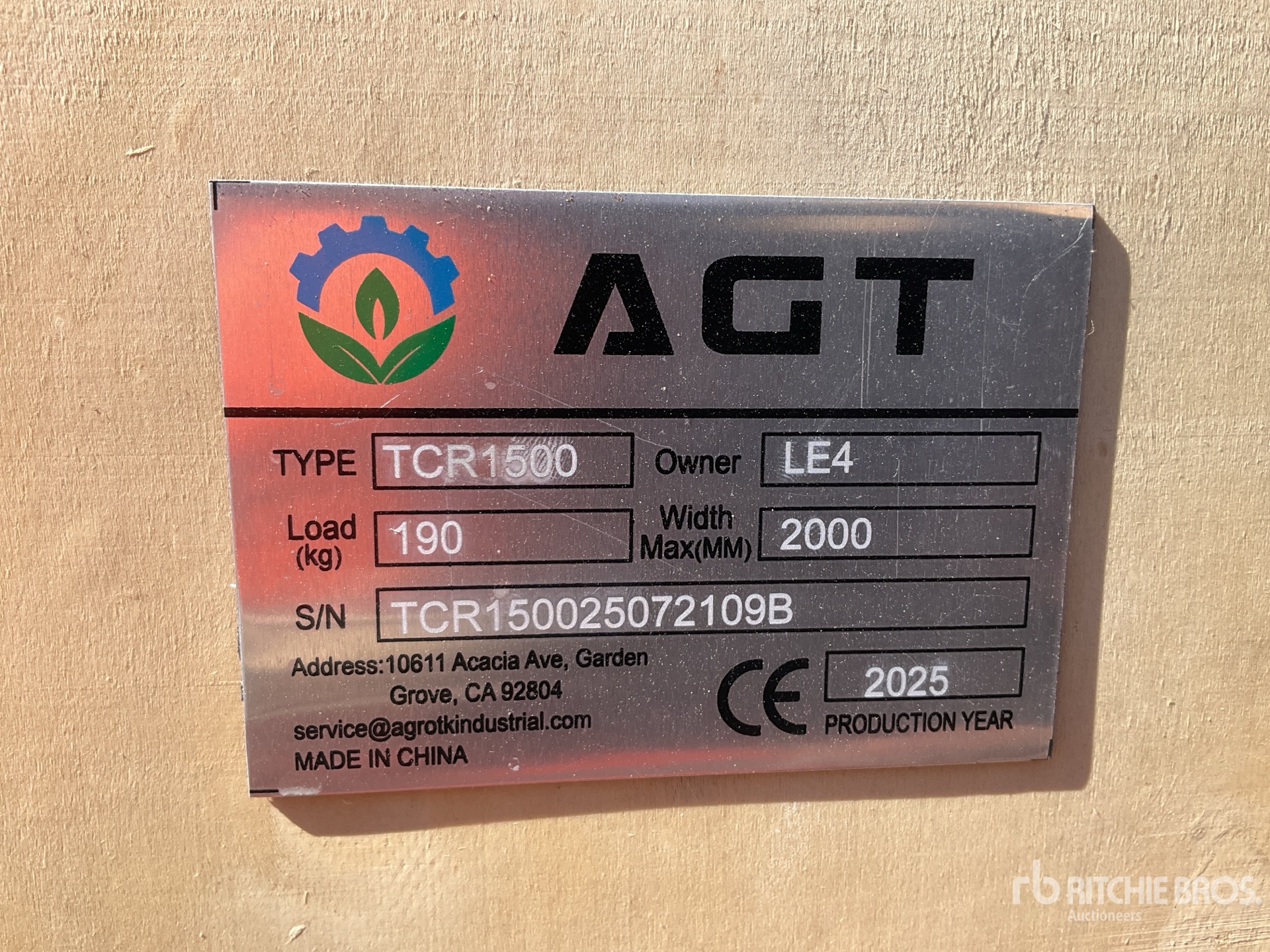 2025 AGT TCR1500 Walk-Behind Trencher (Unused)