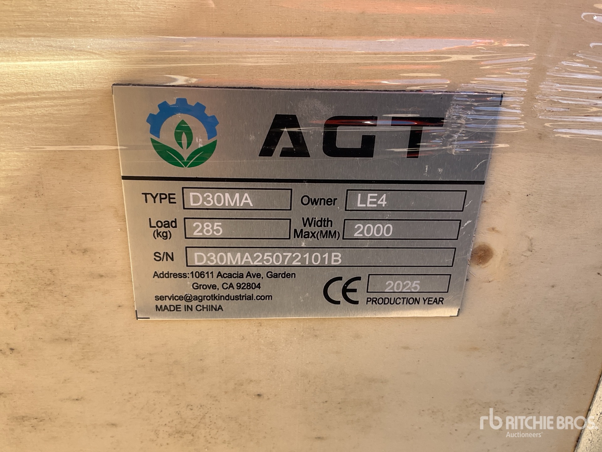 2025 AGT D30MA Dumper (Unused)