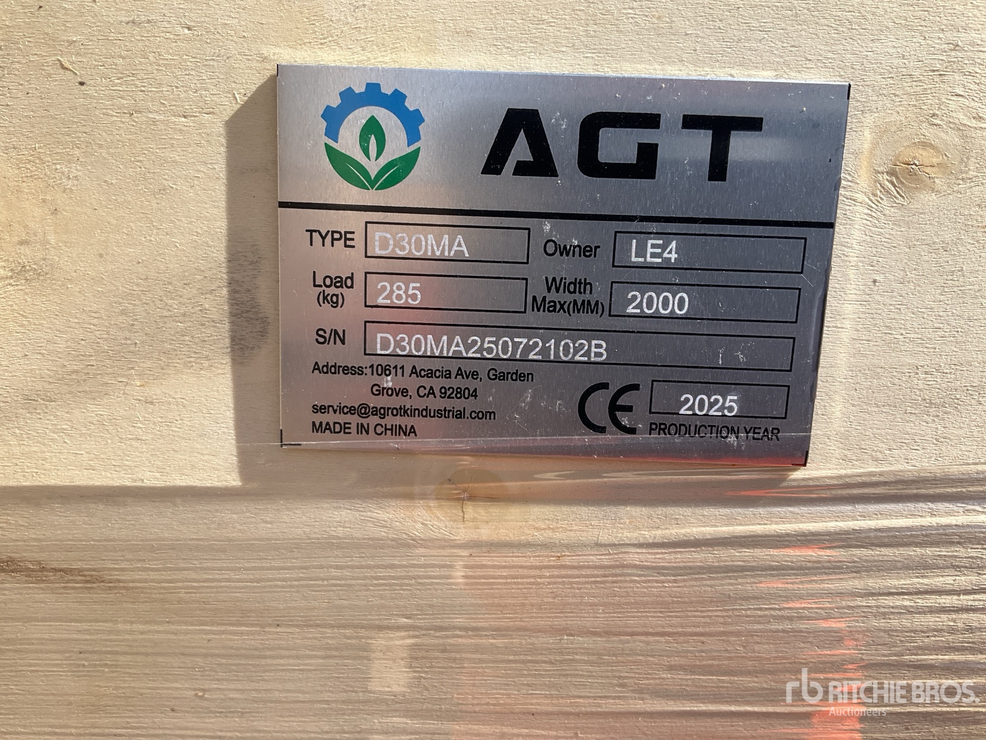 2025 AGT D30MA Dumper (Unused)