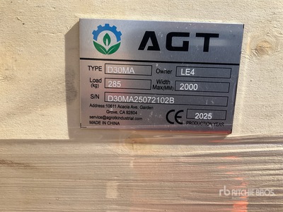 2025 AGT D30MA Dumper (Unused)