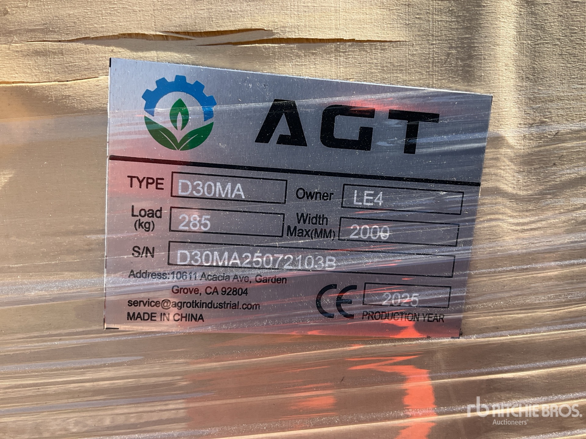 2025 AGT D30MA Dumper (Unused)